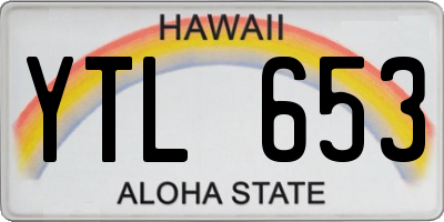 HI license plate YTL653