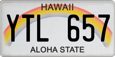 HI license plate YTL657