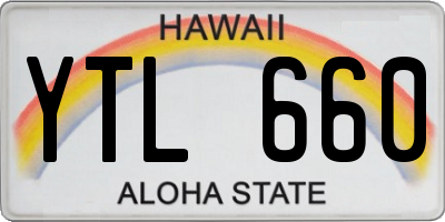 HI license plate YTL660