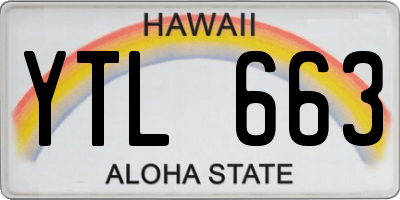 HI license plate YTL663