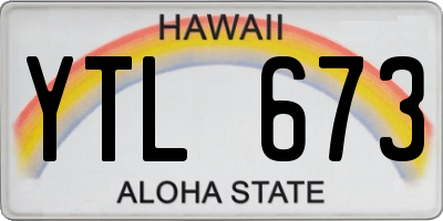 HI license plate YTL673