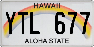 HI license plate YTL677