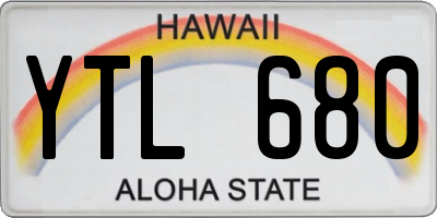HI license plate YTL680