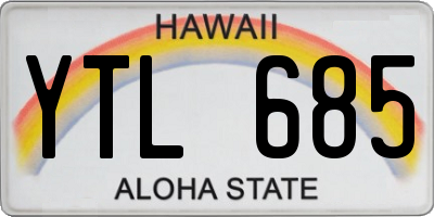 HI license plate YTL685