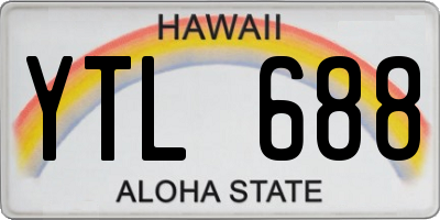 HI license plate YTL688