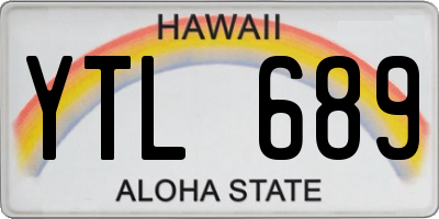 HI license plate YTL689