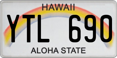 HI license plate YTL690