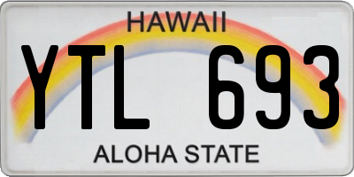 HI license plate YTL693