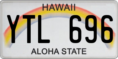 HI license plate YTL696