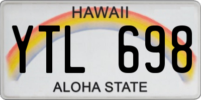 HI license plate YTL698
