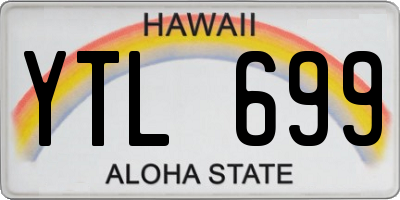 HI license plate YTL699