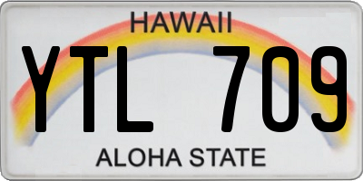 HI license plate YTL709