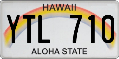 HI license plate YTL710