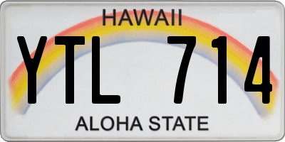 HI license plate YTL714