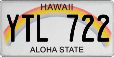 HI license plate YTL722
