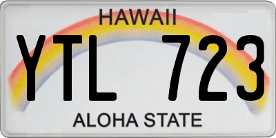 HI license plate YTL723