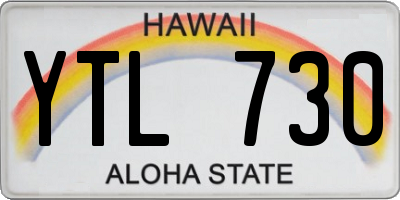 HI license plate YTL730