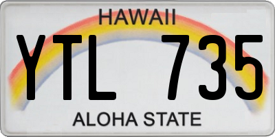 HI license plate YTL735