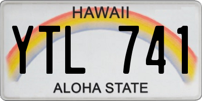 HI license plate YTL741