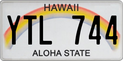 HI license plate YTL744