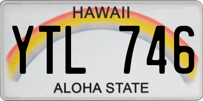 HI license plate YTL746