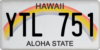 HI license plate YTL751