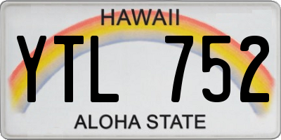 HI license plate YTL752