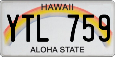 HI license plate YTL759