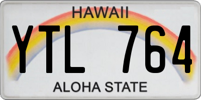 HI license plate YTL764