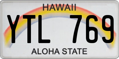 HI license plate YTL769