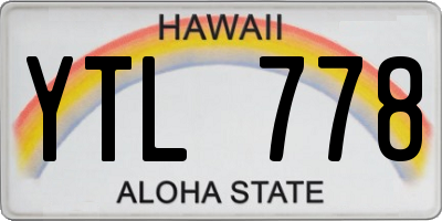 HI license plate YTL778