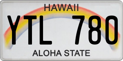 HI license plate YTL780