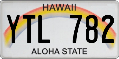 HI license plate YTL782