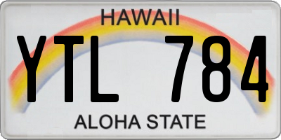 HI license plate YTL784