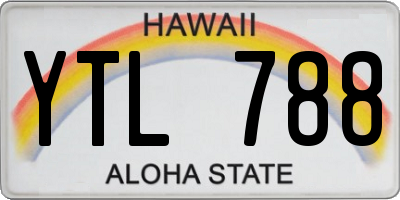 HI license plate YTL788