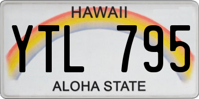 HI license plate YTL795