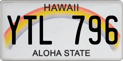 HI license plate YTL796