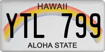 HI license plate YTL799