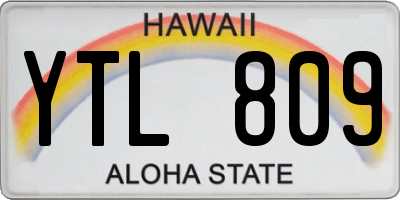 HI license plate YTL809