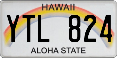 HI license plate YTL824