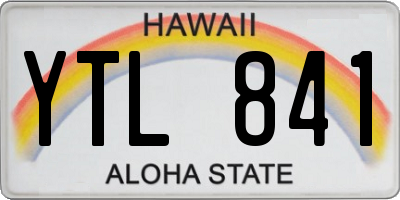 HI license plate YTL841