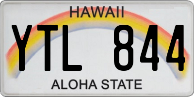 HI license plate YTL844