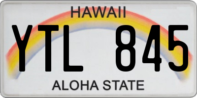 HI license plate YTL845