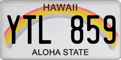 HI license plate YTL859