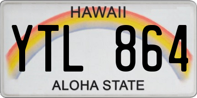 HI license plate YTL864