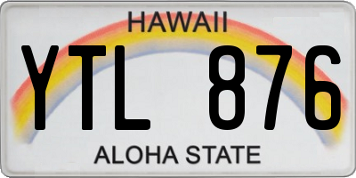 HI license plate YTL876