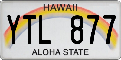 HI license plate YTL877
