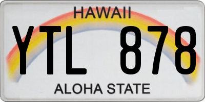 HI license plate YTL878