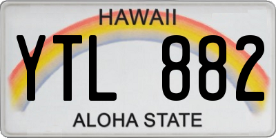 HI license plate YTL882