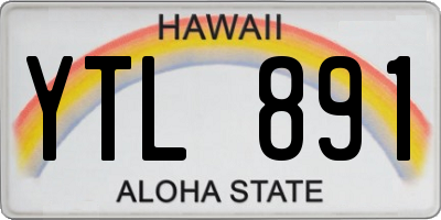 HI license plate YTL891